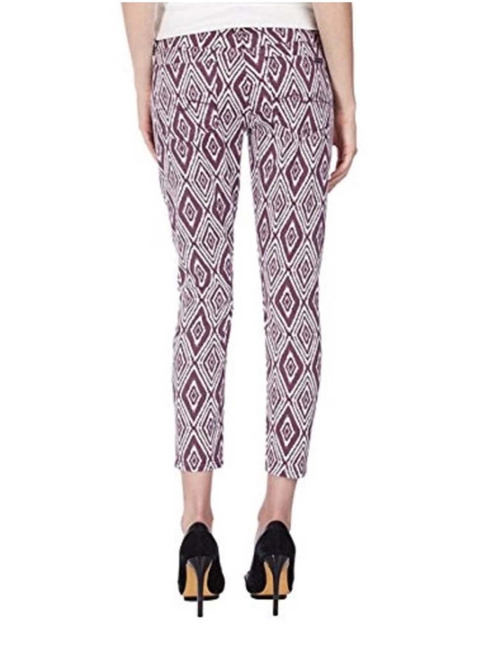 7 For All Mankind Gwenevere Ikat Skinny Cropped Jeans, size 27 - Picture 2 of 11
